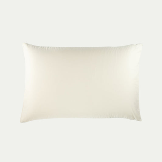 Organic cotton pillowcase in egg shell white