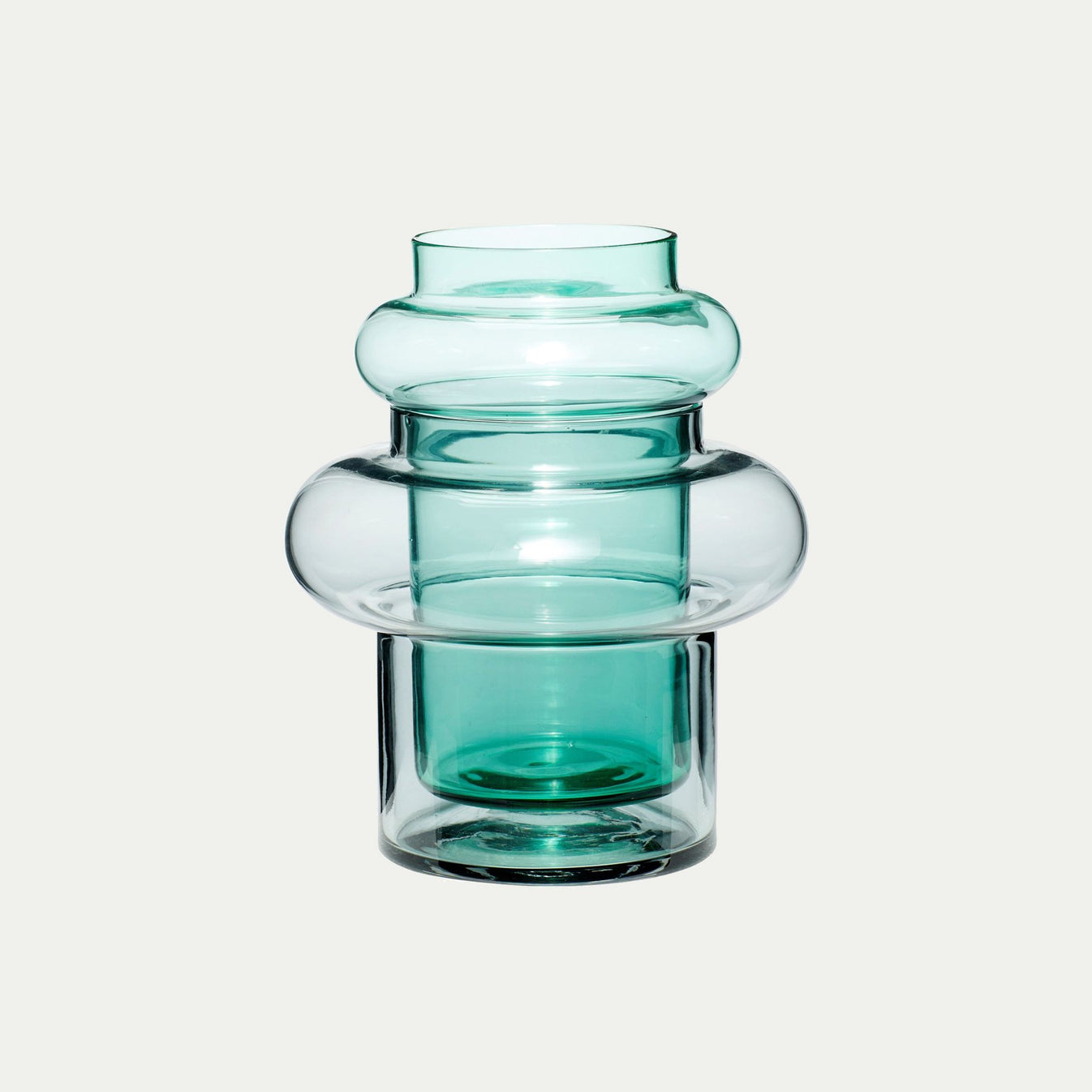 Hubsch Interior | Ripple Vase in Green Smoke | Coco & Henry
