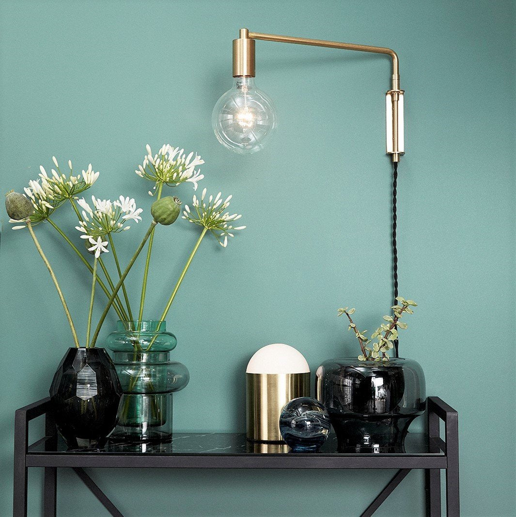 Hubsch Interior | Ripple Vase in Green Smoke | Coco & Henry